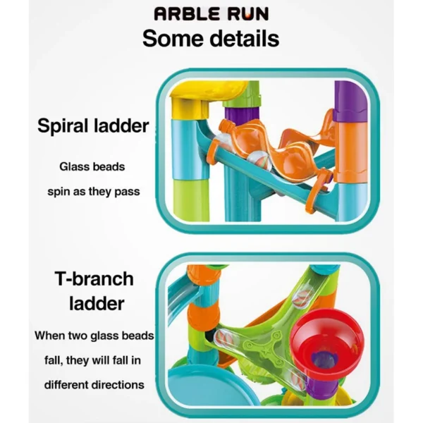 197 142 113pcs DIY Construction Marble Race Run Maze Track Building Blocks Kids Ball Roll Toys                 3 6