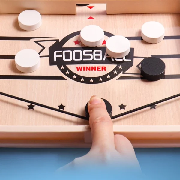 GeeToy Sling Puck Board Game Fast Sling Foosball Puck Game Table Hockey Board Educational Toys