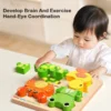 NIKO 4 in 1 Animal Wooden Jigsaw Puzzle Toys Early Educational Learning Toys For Montessori Toys Kids Boys Girls Birthday Gifts Mainan teka teki papan kayu