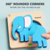 NIKO 4 in 1 Animal Wooden Jigsaw Puzzle Toys Early Educational Learning Toys For Montessori Toys Kids Boys Girls Birthday Gifts Mainan teka teki papan kayu