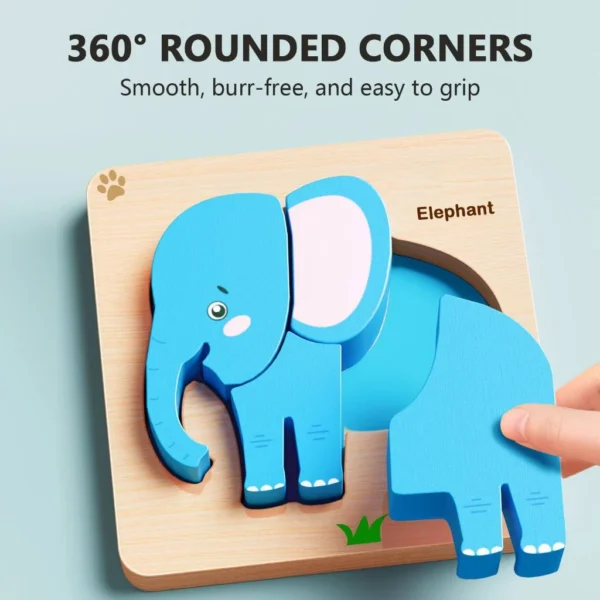 NIKO 4 in 1 Animal Wooden Jigsaw Puzzle Toys Early Educational Learning Toys For Montessori Toys Kids Boys Girls Birthday Gifts Mainan teka teki papan kayu