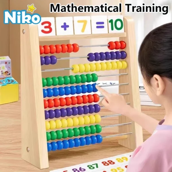 NIKO Wooden Abacus Counting Toys Math Early Education Learning Toys Teaching Tool Montessori Toys For Kids