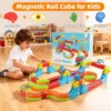 NIKO Electric Magnetic Track Train Toys Set Magnetic Building Block Train 3D Racing Track Set For Kids Boys Girls Birthday Gifts