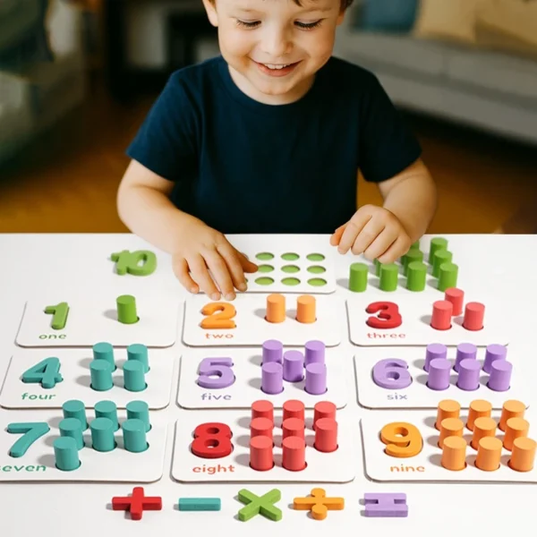 cn-11134207-820l4-mlg2s19w2x36dc.webp Mathematical Enlightenment Teaching Aids Early Childhood Education Toy Wooden Number Counting Recognition Games Christmas Birthday Easter Gift
