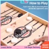 GeeToy Sling Puck Board Game Fast Sling Foosball Puck Game Table Hockey Board Educational Toys