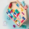 Large Sized 3D Wooden Tetris Building Block Wooden Tangram Jigsaw Puzzle Brain Teaser Logical Puzzle Montessori Toy