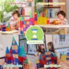 120pcs Magnetic Tiles Building Blocks Toys Colourful STEM 3D Magnetic Window Tiles Educational kids Toy 100Pcs