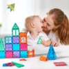 120pcs Magnetic Tiles Building Blocks Toys Colourful STEM 3D Magnetic Window Tiles Educational kids Toy 100Pcs