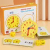 Montessori Practical Life Clock Time Learning Teaching kit