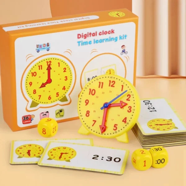 Montessori Practical Life Clock Time Learning Teaching kit