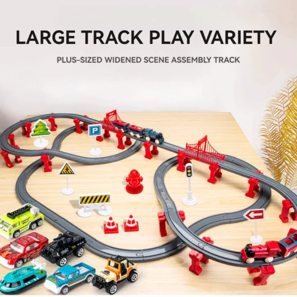 70pcs DIY Mini Train Set Toys Railway Sets Toys Children s Electric Educational Toy Set