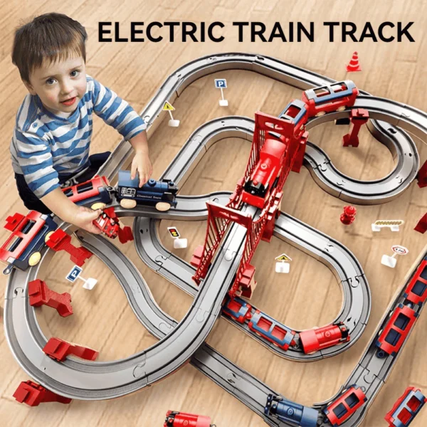 70pcs DIY Mini Train Set Toys Railway Sets Toys Children s Electric Educational Toy Set