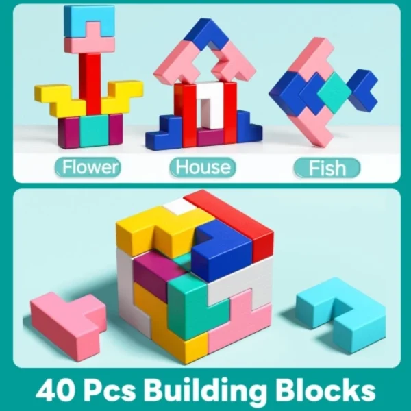 Tetris Building Block Puzzle 3 to 6 years old brain development training early education toy children gift