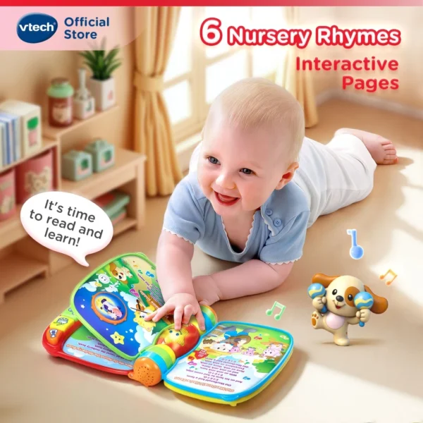 my-11134207-820l8-mj6w0tc2ilmv64.webp Vtech Musical Rhymes Book Baby Early Learning Book Music Book for 6 36 months Early Development Toys