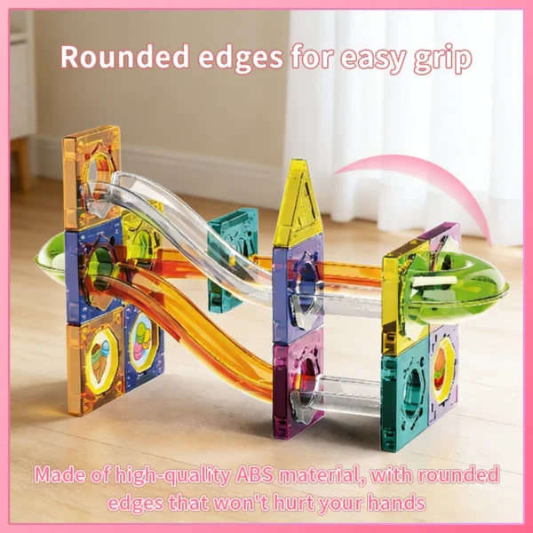 Magnetic Tiles Construction Set Blok Magnet 3D Untuk Bangun Lintasan Bola Hadiah Terbaik Untuk Anak