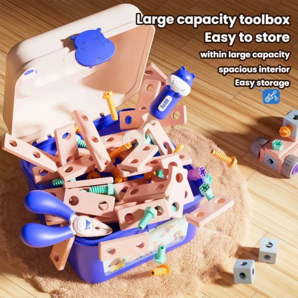 NIKO Kids Tool Set Early Education Toy DIY Portable Simulation Electric Drill with Tool Box For Kids Boys Girls Gifts