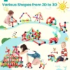 NIKO 84PCS Magnetic Stick Toys Magnetic Building Blocks Big Size Set Early Education Puzzle Toys