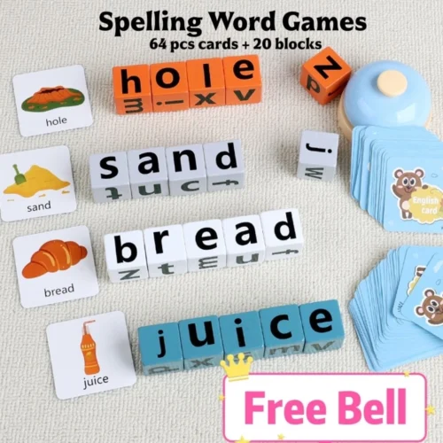 my-11134207-820le-mmautim2eh3698.webp English Spelling Game Educational Toys for Kids Montessori Alphabet Word Learning Puzzle for Boys Girls Mainan Budak