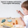 English Spelling Game Educational Toys for Kids Montessori Alphabet Word Learning Puzzle for Boys Girls Mainan Budak