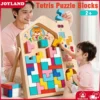 Wooden Tetris Building Blocks Puzzle Educational Learning Toy for Kids 0 6 Years Old Boys Girls