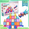 120pcs Magnetic Tiles Building Blocks Toys Colourful STEM 3D Magnetic Window Tiles Educational Toys