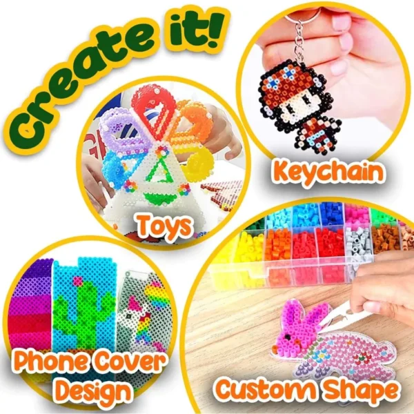 sg-11134201-8227d-mhuadya7f8jnc4.webp DIY Perler Beads Fuse Beads Kit Toy 2 6mm11000 PCS 3D Craft with Accessoires for Kids Adults Chirdren Educational Toy