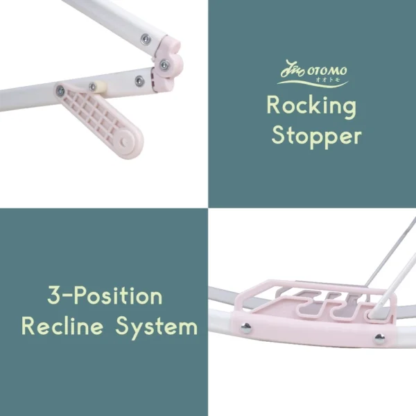 Foldable Baby Chair Rocker Bouncer Chair Feeding Chair